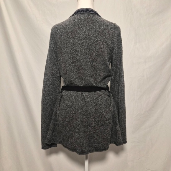 Banana Republic Gray Tulle Whimsigoth Cottagecore Horror Protag Babydoll Cardi M - Picture 5 of 13